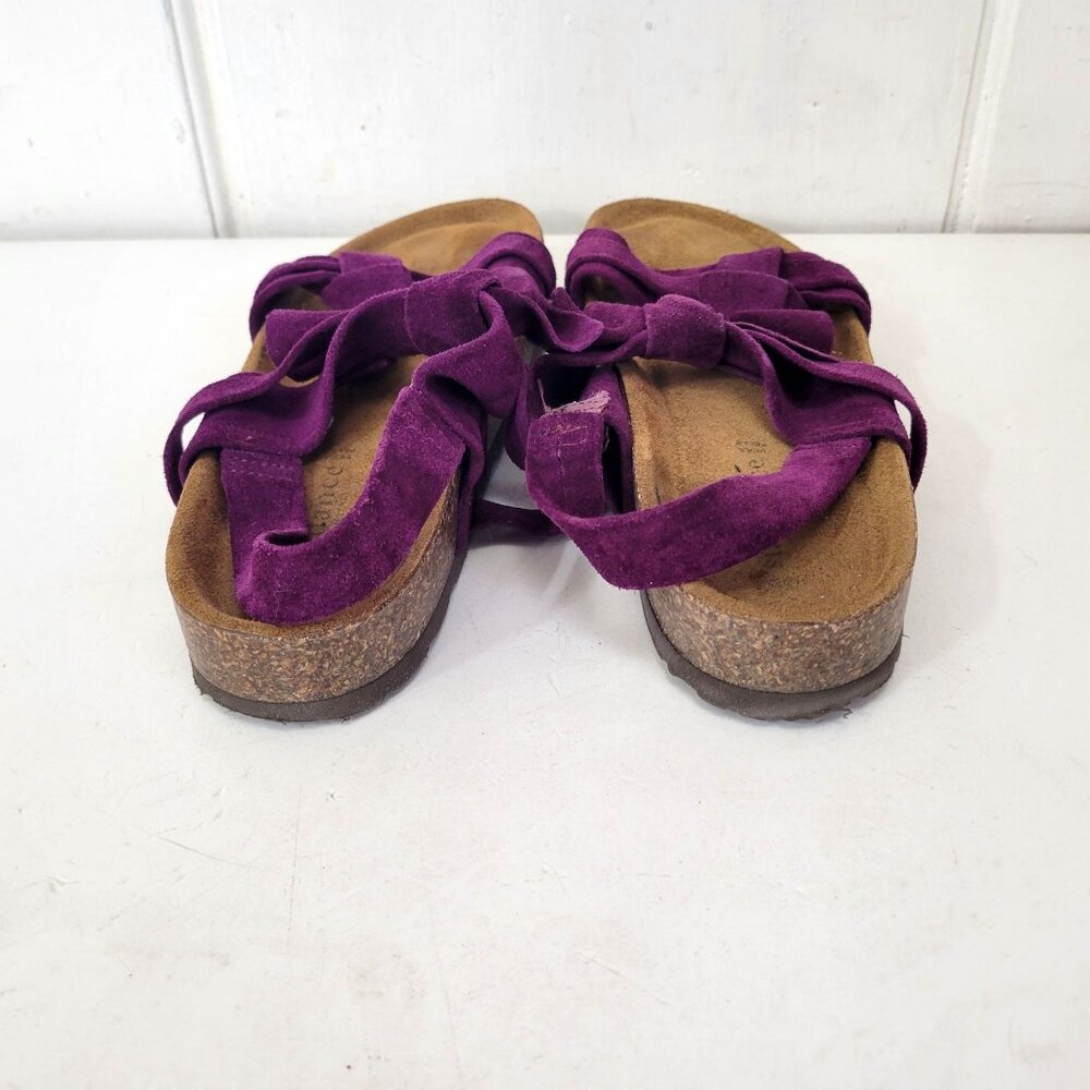 Sundance Tiger Lily Purple Suede Sandals Women's Size 38 US Size 7 - Picture 5 of 7
